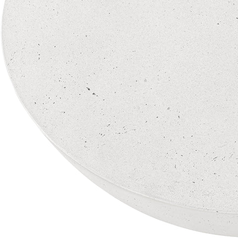 Rhea White Concrete Indoor/Outdoor Coffee Table, 1 Piece