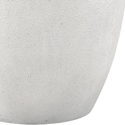 Rhea White Concrete Indoor/Outdoor End Table, 1 Piece