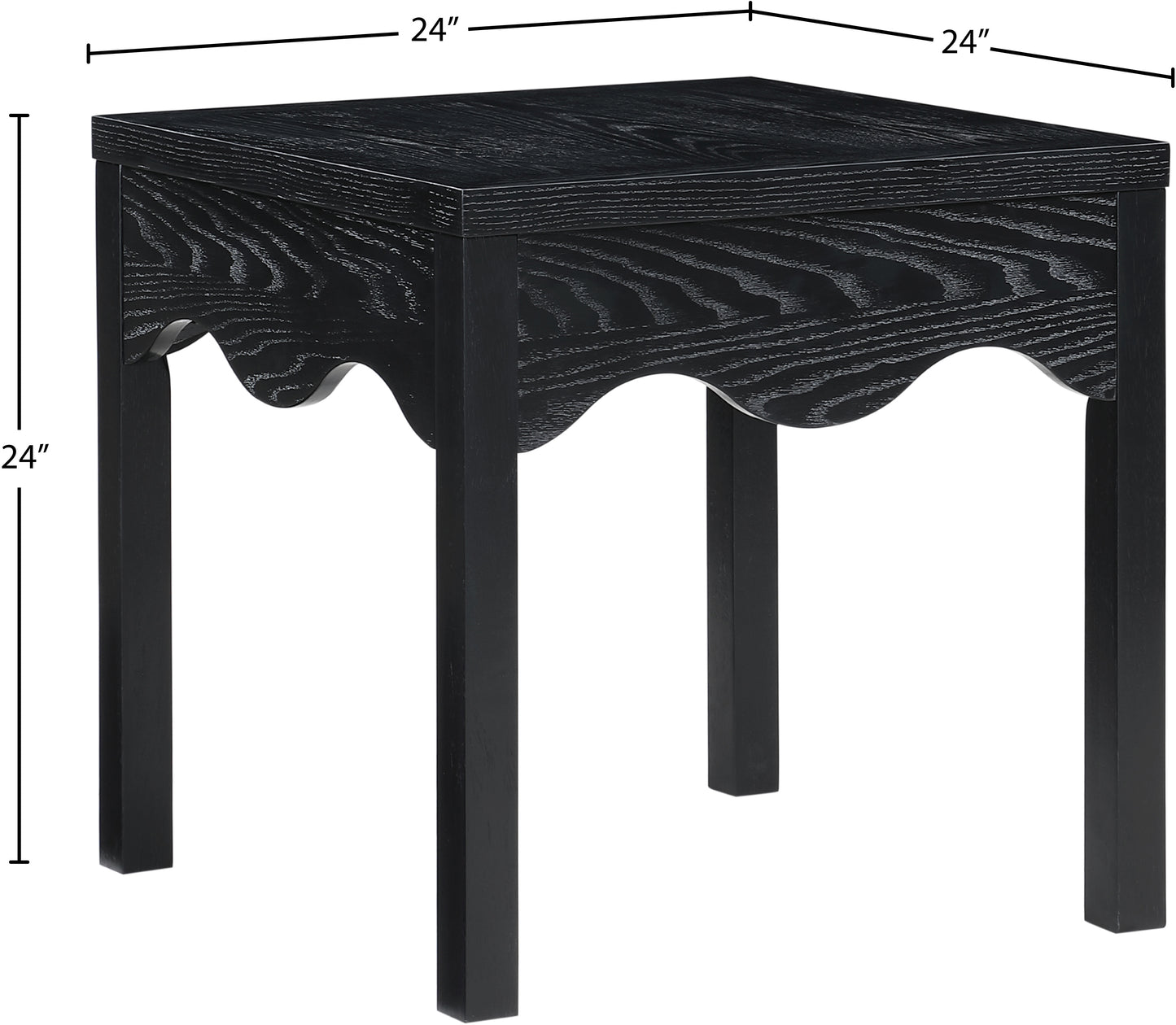 veranda black end table