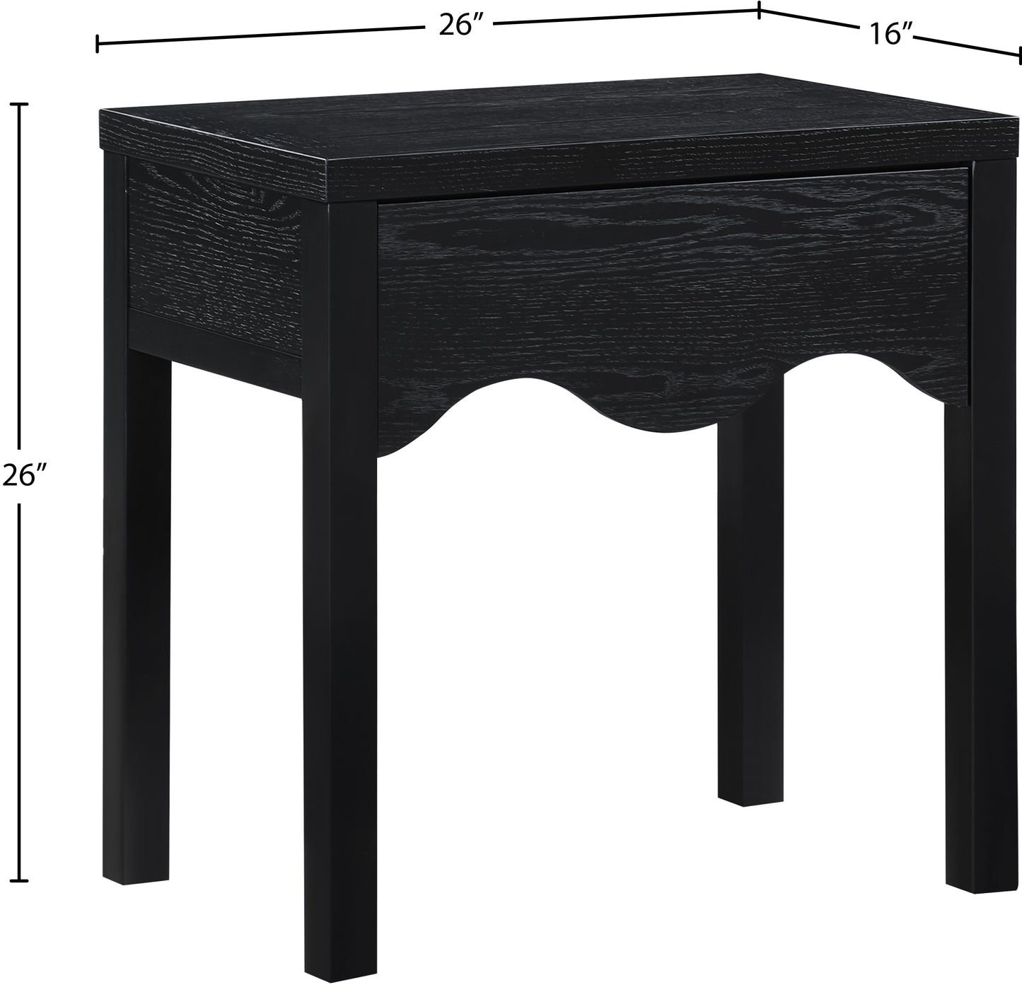 veranda black night stand