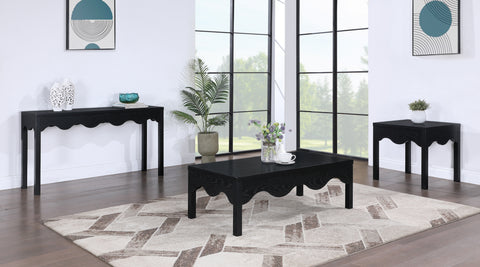 Zadie 26" Black Oak Veneer Nightstand, 1 Piece