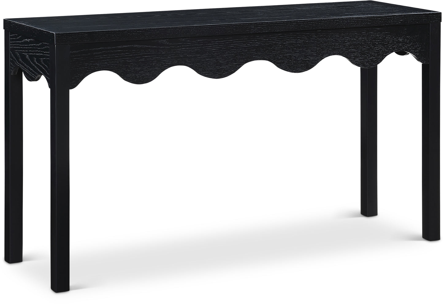 veranda black console table