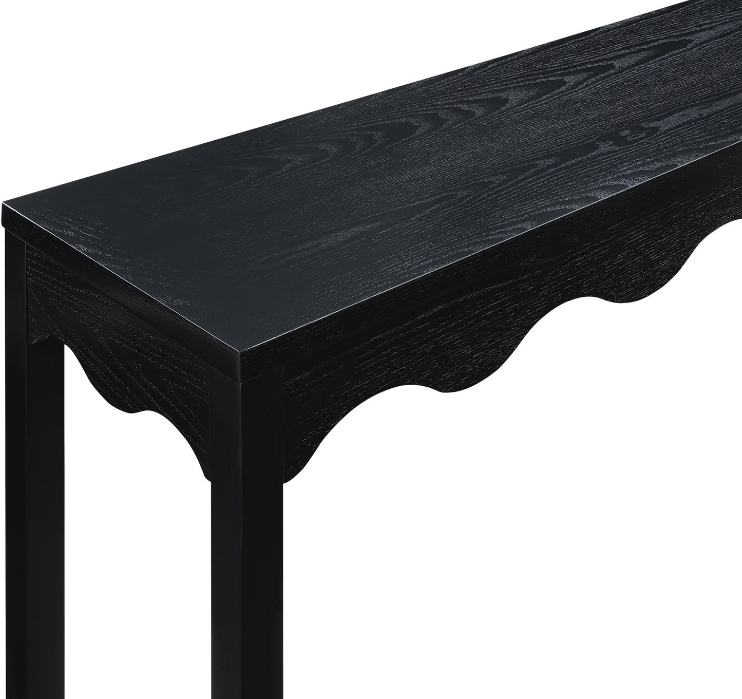 veranda black console table