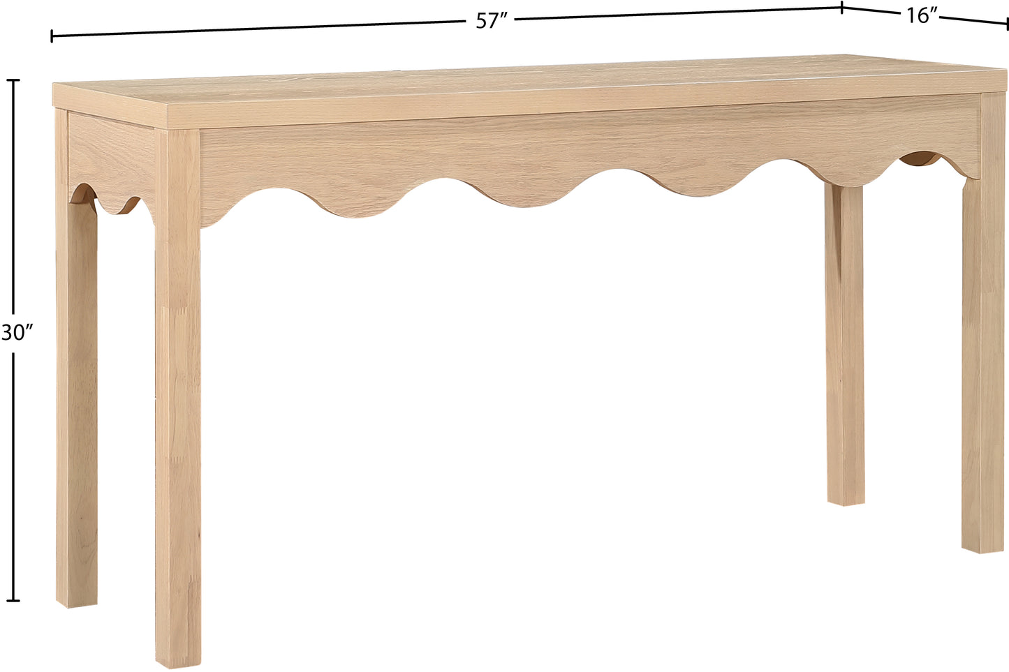 veranda natural console table