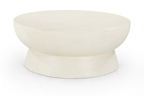 Urban Cream Concrete And Fiberglass Indoor / Outdoor Coffee Table, 1 Piece