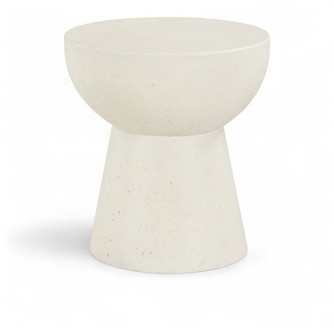 Urban Cream Concrete And Fiberglass Indoor / Outdoor End Table, 1 Piece