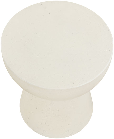 Urban Cream Concrete And Fiberglass Indoor / Outdoor End Table, 1 Piece
