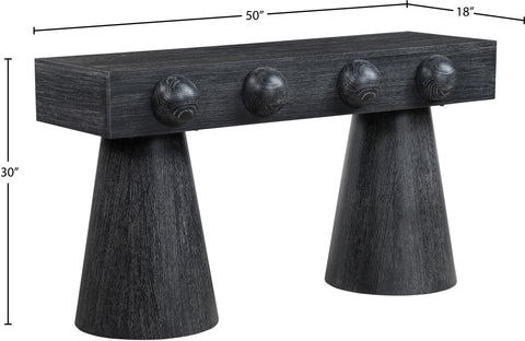 Jolie Black Oak Veneer Console Table, 1 Piece