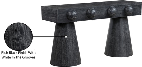 Jolie Black Oak Veneer Console Table, 1 Piece