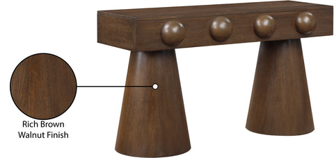 Jolie Brown Oak Veneer Console Table, 1 Piece