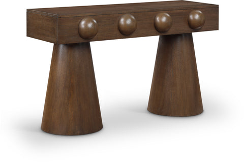 Jolie Brown Oak Veneer Console Table, 1 Piece