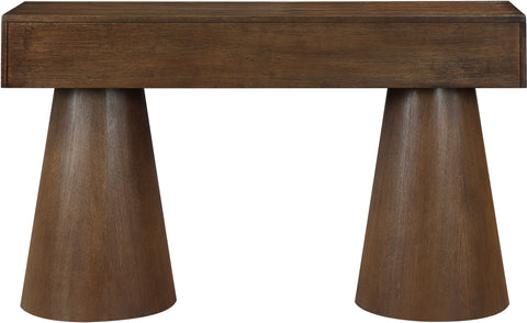 Jolie Brown Oak Veneer Console Table, 1 Piece