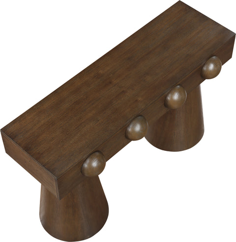Jolie Brown Oak Veneer Console Table, 1 Piece