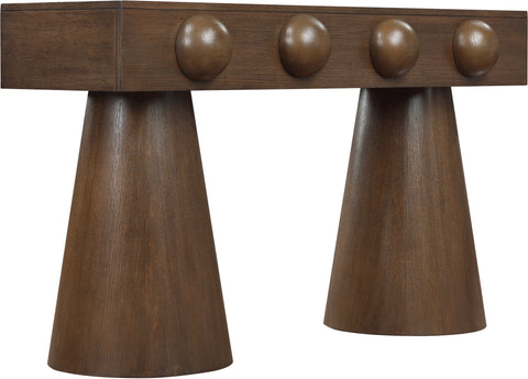 Jolie Brown Oak Veneer Console Table, 1 Piece