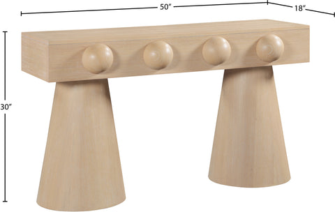 Jolie Natural Oak Veneer Console Table, 1 Piece