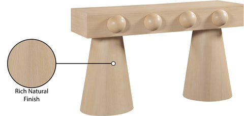 Jolie Natural Oak Veneer Console Table, 1 Piece
