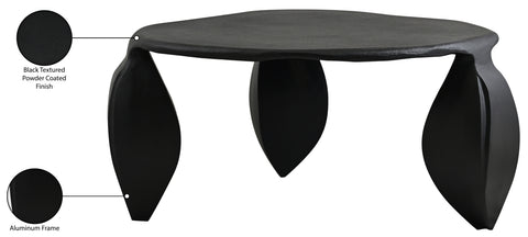 Nova Black Aluminum Coffee Table, 1 Piece