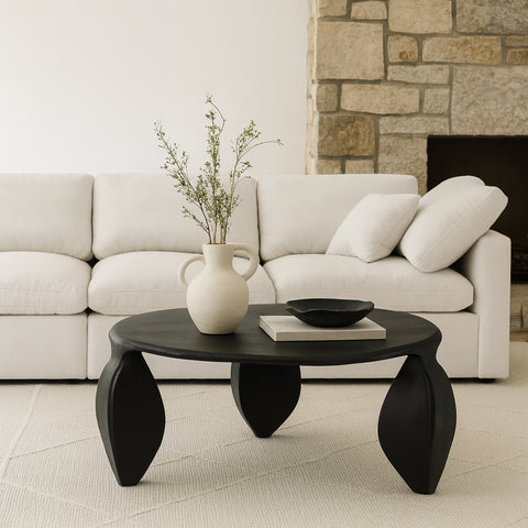 Nova Black Aluminum Coffee Table, 1 Piece
