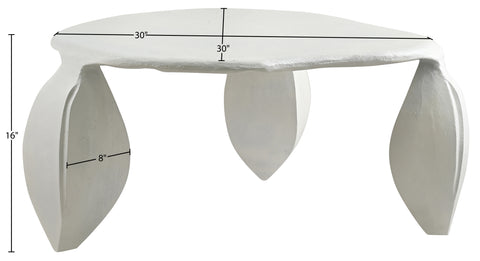 Nova Cream Aluminum Coffee Table, 1 Piece