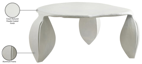 Nova Cream Aluminum Coffee Table, 1 Piece