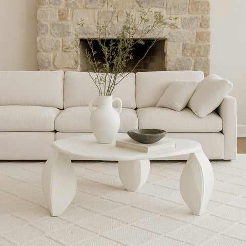 Nova Cream Aluminum Coffee Table, 1 Piece