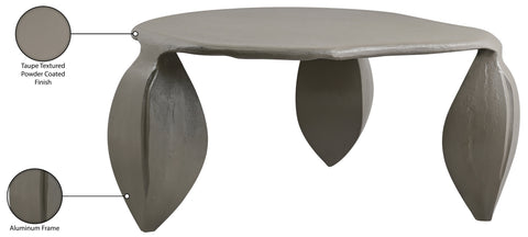 Nova Taupe Aluminum Coffee Table, 1 Piece
