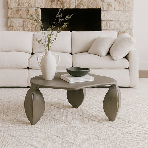 Nova Taupe Aluminum Coffee Table, 1 Piece