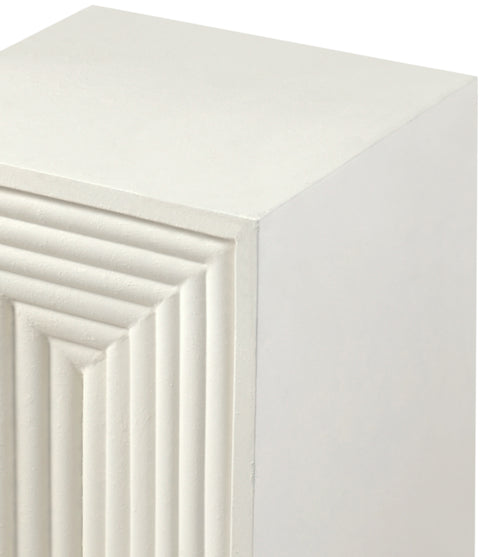 Estelle Cream Iron End Table, 1 Piece