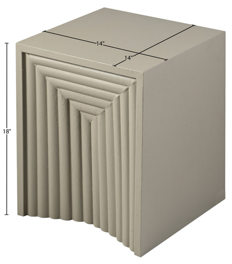 Estelle Taupe Iron End Table, 1 Piece