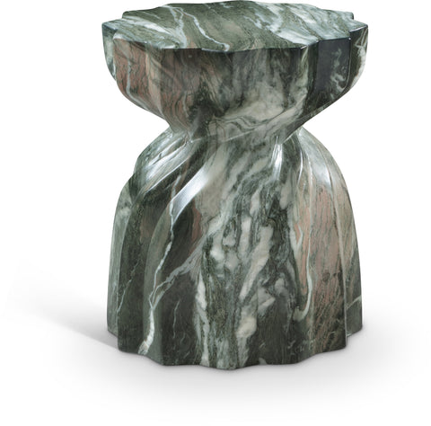 Tessa Green Marble Finish Concrete Indoor / Outdoor End Table, 1 Piece