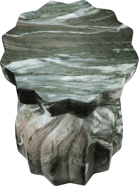 Tessa Green Marble Finish Concrete Indoor / Outdoor End Table, 1 Piece