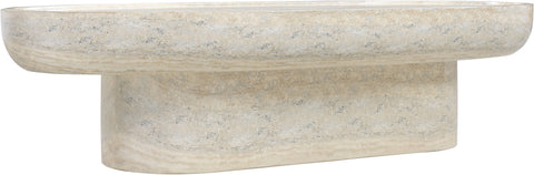 Paloma Natural Travertine Finish Concrete Indoor / Outdoor Coffee Table, 1 Piece