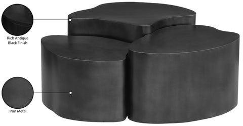 Noelle Black Iron Coffee Table, 1 Piece