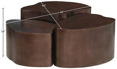 Noelle Brown Iron Coffee Table, 1 Piece