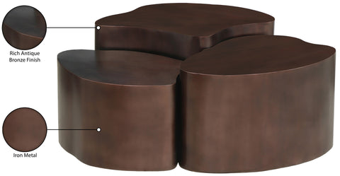 Noelle Brown Iron Coffee Table, 1 Piece