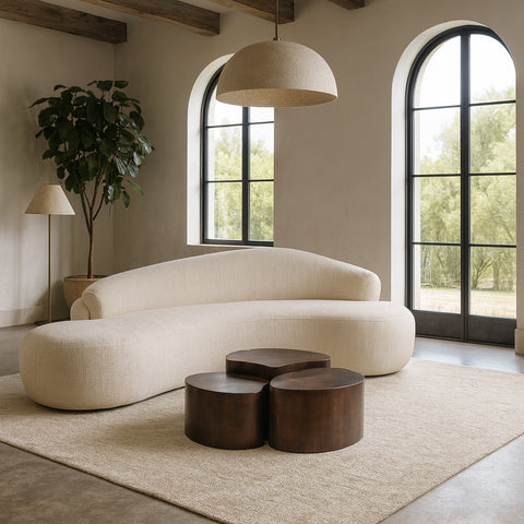 Noelle Brown Iron Coffee Table, 1 Piece