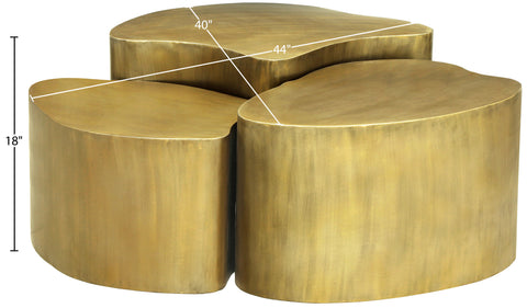 Noelle Gold Iron Coffee Table, 1 Piece