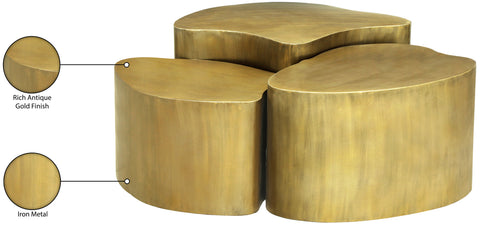 Noelle Gold Iron Coffee Table, 1 Piece