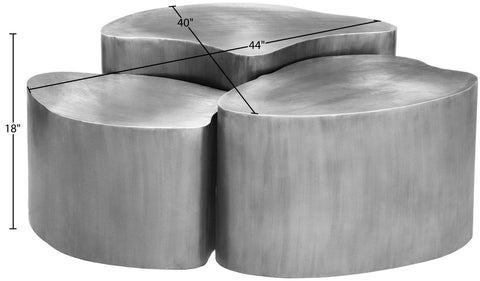 Noelle Silver Iron Coffee Table, 1 Piece