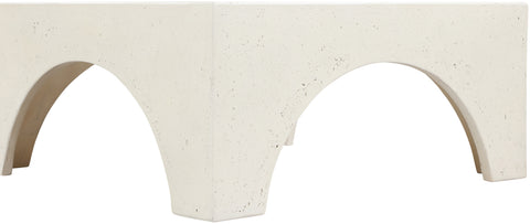 Rowan Cream Concrete And Fiberglass Indoor / Outdoor Coffee Table, 1 Piece