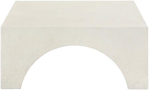 Rowan Cream Concrete And Fiberglass Indoor / Outdoor Coffee Table, 1 Piece
