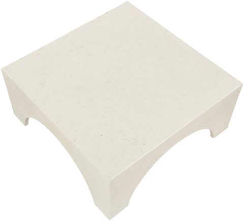 Rowan Cream Concrete And Fiberglass Indoor / Outdoor Coffee Table, 1 Piece