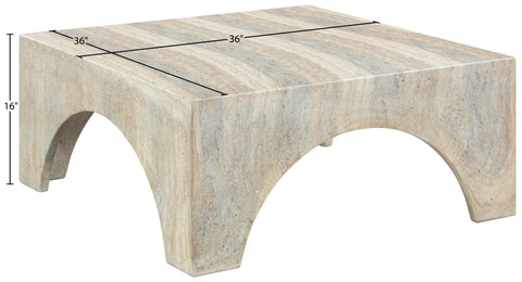Rowan Natural Concrete And Fiberglass Indoor / Outdoor Coffee Table, 1 Piece
