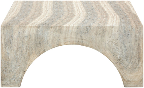 Rowan Natural Concrete And Fiberglass Indoor / Outdoor Coffee Table, 1 Piece