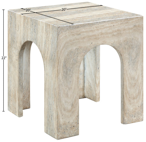 Rowan Natural Concrete And Fiberglass Indoor / Outdoor End Table, 1 Piece