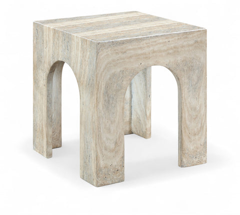 Rowan Natural Concrete And Fiberglass Indoor / Outdoor End Table, 1 Piece