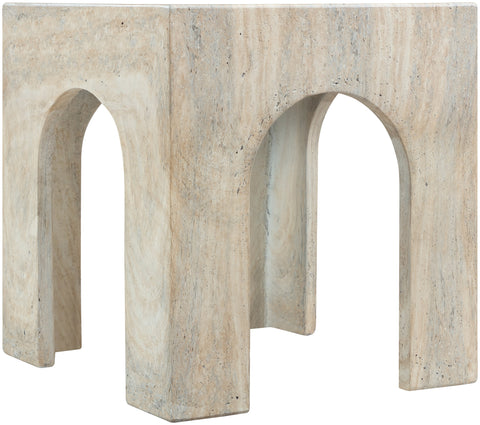 Rowan Natural Concrete And Fiberglass Indoor / Outdoor End Table, 1 Piece