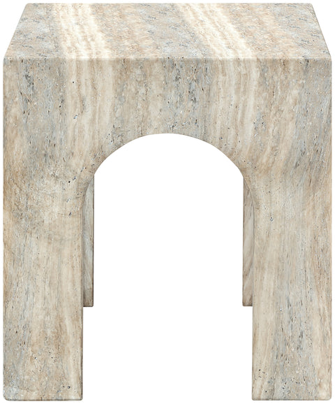 Rowan Natural Concrete And Fiberglass Indoor / Outdoor End Table, 1 Piece