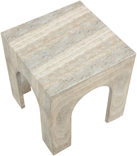 Rowan Natural Concrete And Fiberglass Indoor / Outdoor End Table, 1 Piece