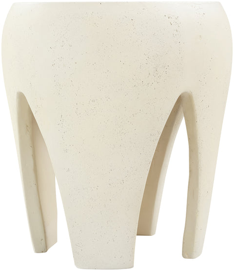 Reese Cream Concrete And Fiberglass Indoor / Outdoor End Table, 1 Piece